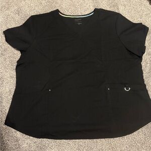 Scrubstar Black Short Sleeve Women's Scrub Top